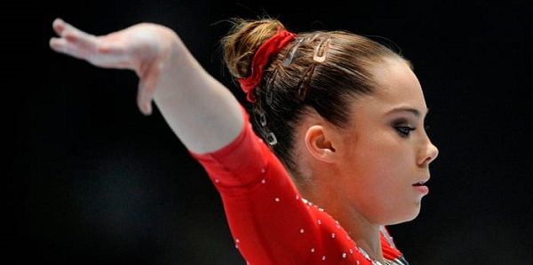  Image of an Olympic Gymnast Performing Against Cancer.