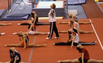 Image of a gymnastic training session